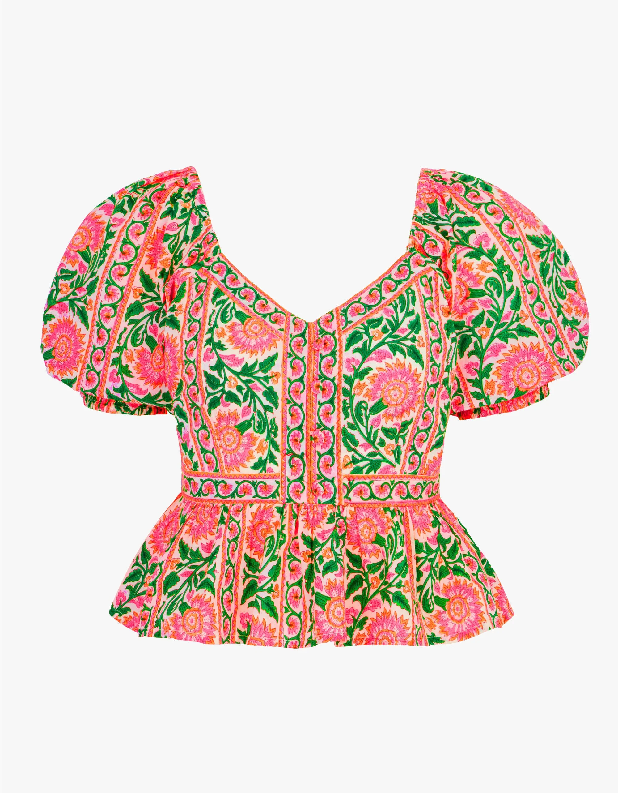 Pink Floral Tops